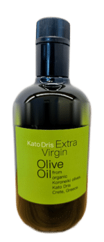 Butelka ekologicznej oliwy z oliwek extra virgin Kato Dris z Krety, 0,75 l